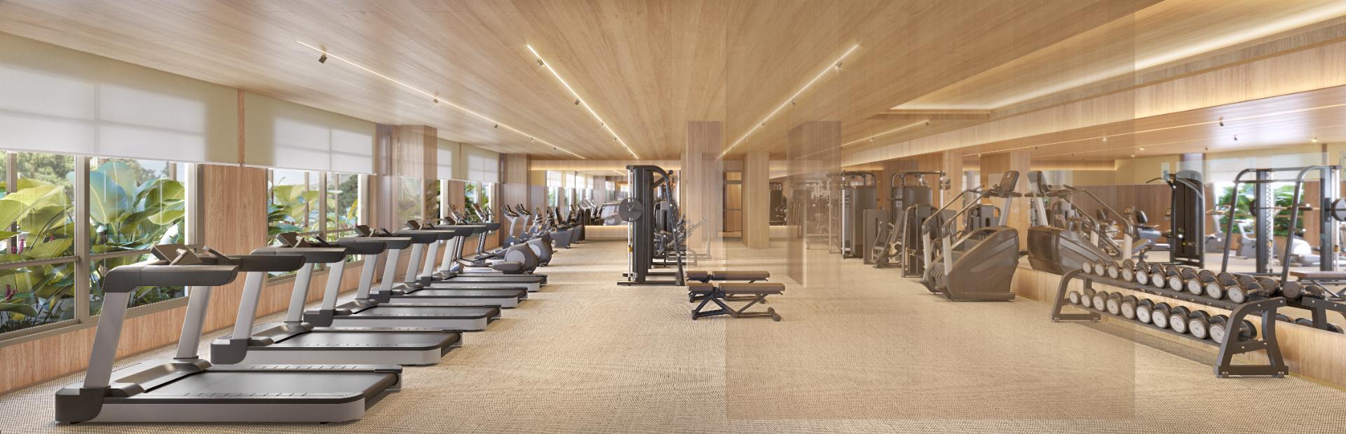 Espaço fitness do condomínio.