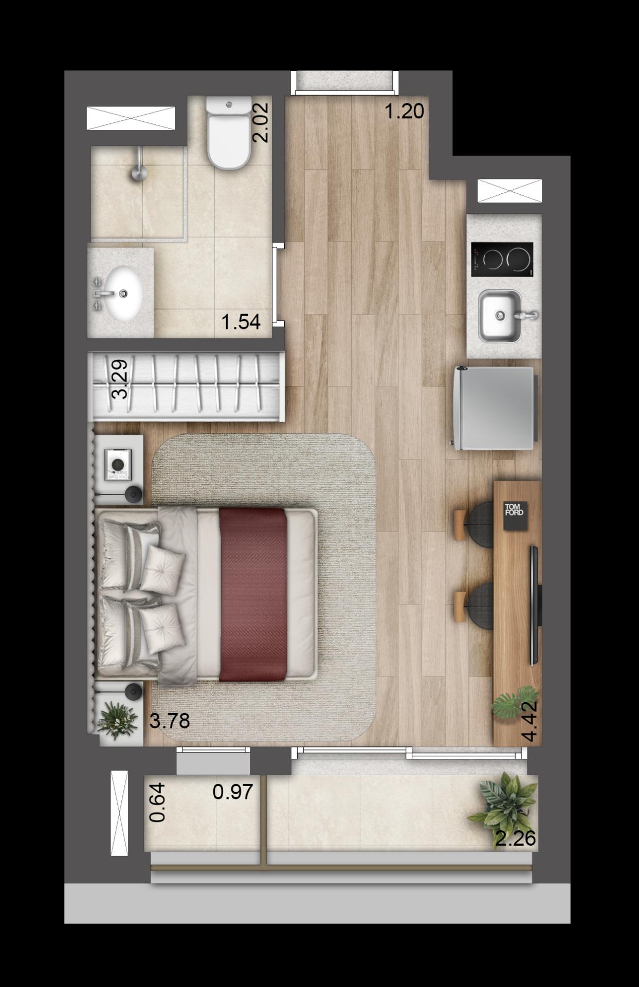 Planta Final 7A — 25 m²