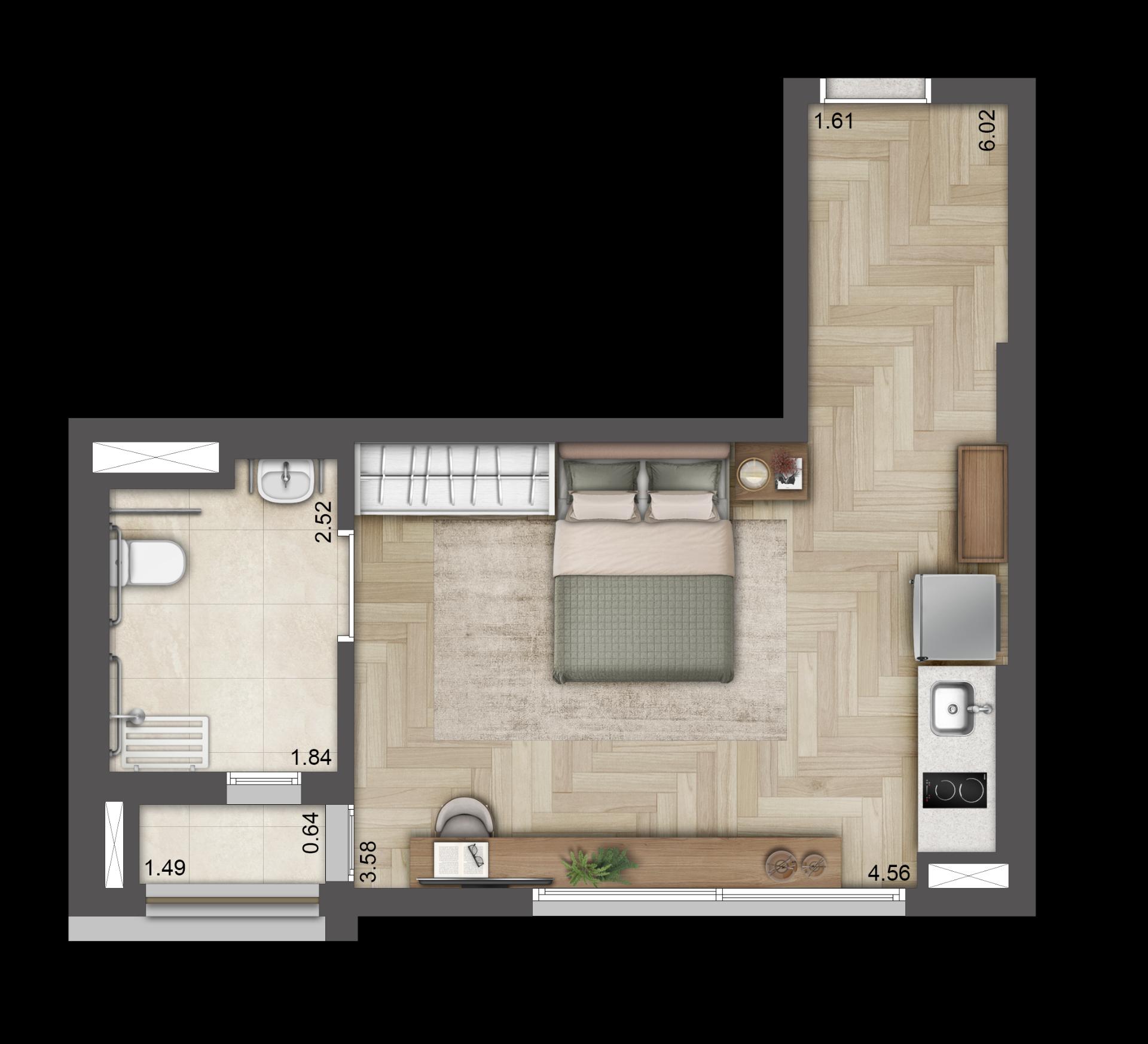 Planta Final 12A — acessível — 35 m²