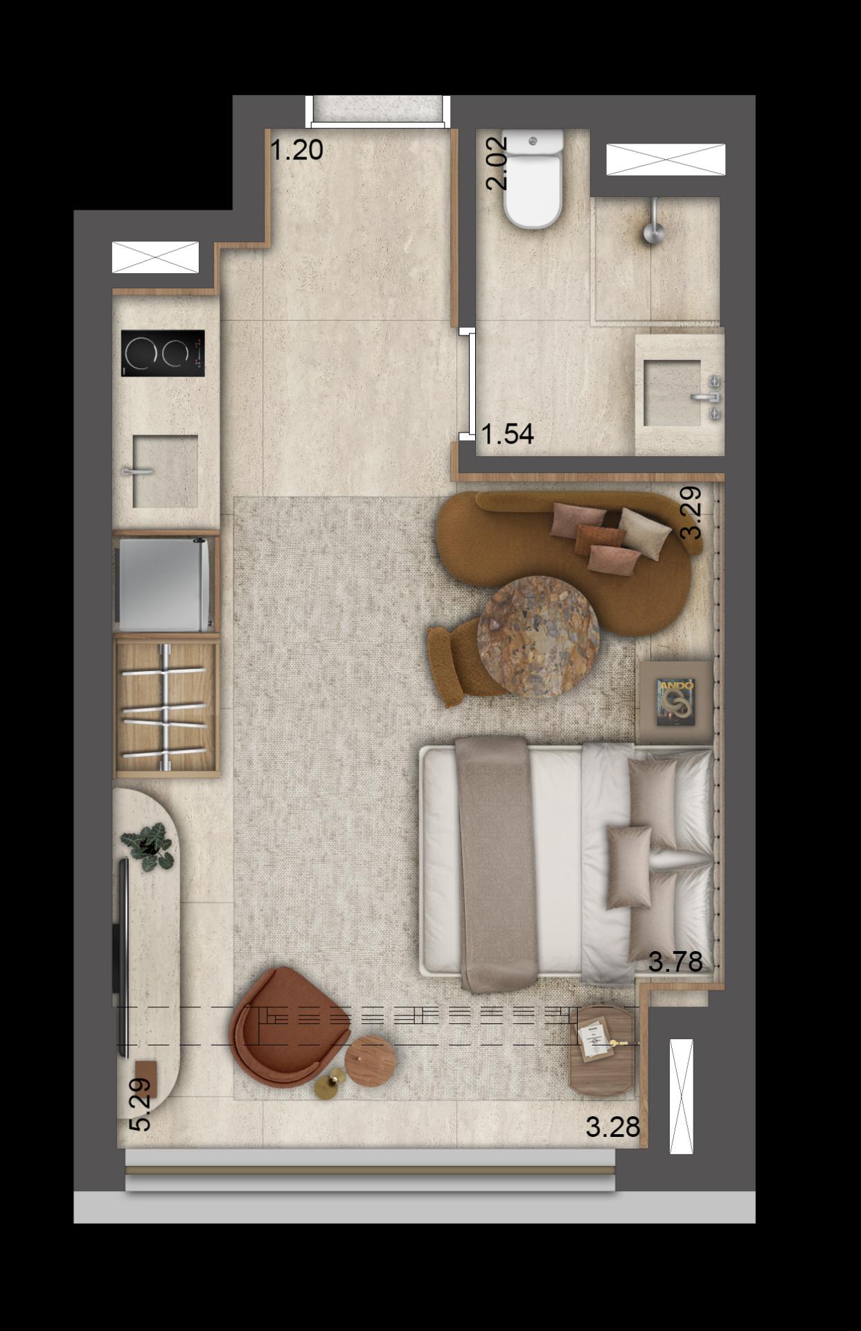 Planta Final 7B — decorado — 25 m²